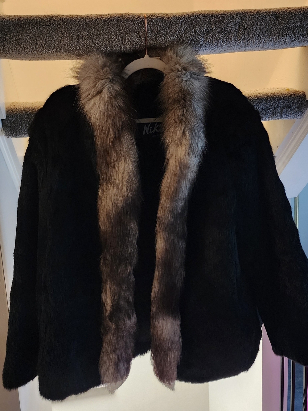 NIKI Vintage Real Genuine Fur Coat Sz 2XL Open Front FOX Fur Womens 
